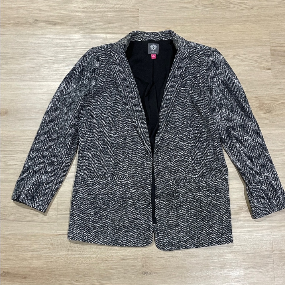 Vince Camuto Charcoal Herringbone Blazer